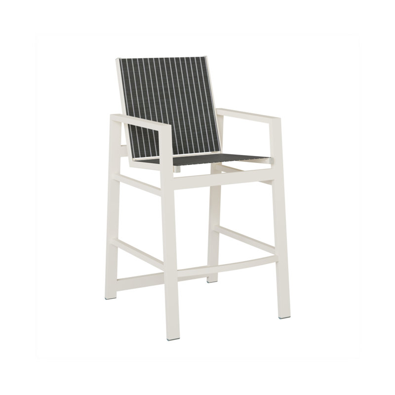 Chaise berçante Berlin Gardens Vida Slings, Whisper rayé bleu marine, Blanc mat