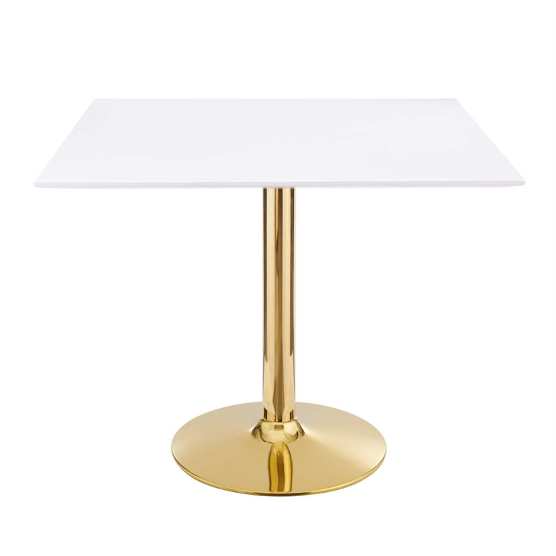 Modway Verne Square Dining Table, White, 35" W x 35" L