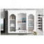Armoire à pharmacie murale, armoire de salle de bain murale avec 2 portes en verre, armoire de rangement encastrée au-dessus de la toilette avec rangement, blanc