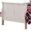 Lit simple en bois massif blanc et pour un sommeil réparateur, structure avec cadre