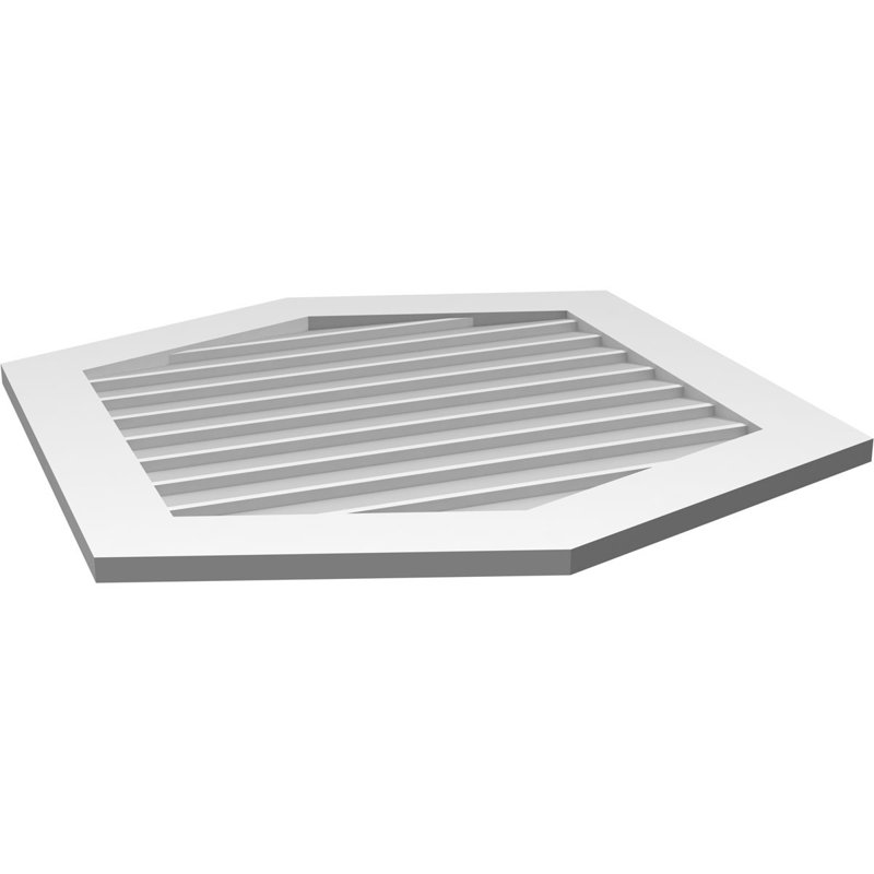 Ventilé vertical à pignon vertical 4/12 po, H 34 po x l 32 po x P 1 po