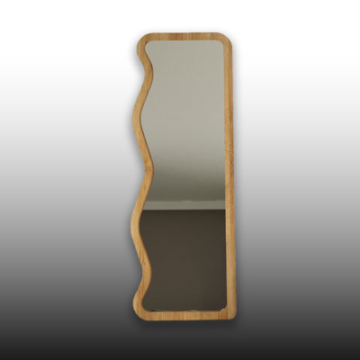 Miroir autoportant incurvé unique