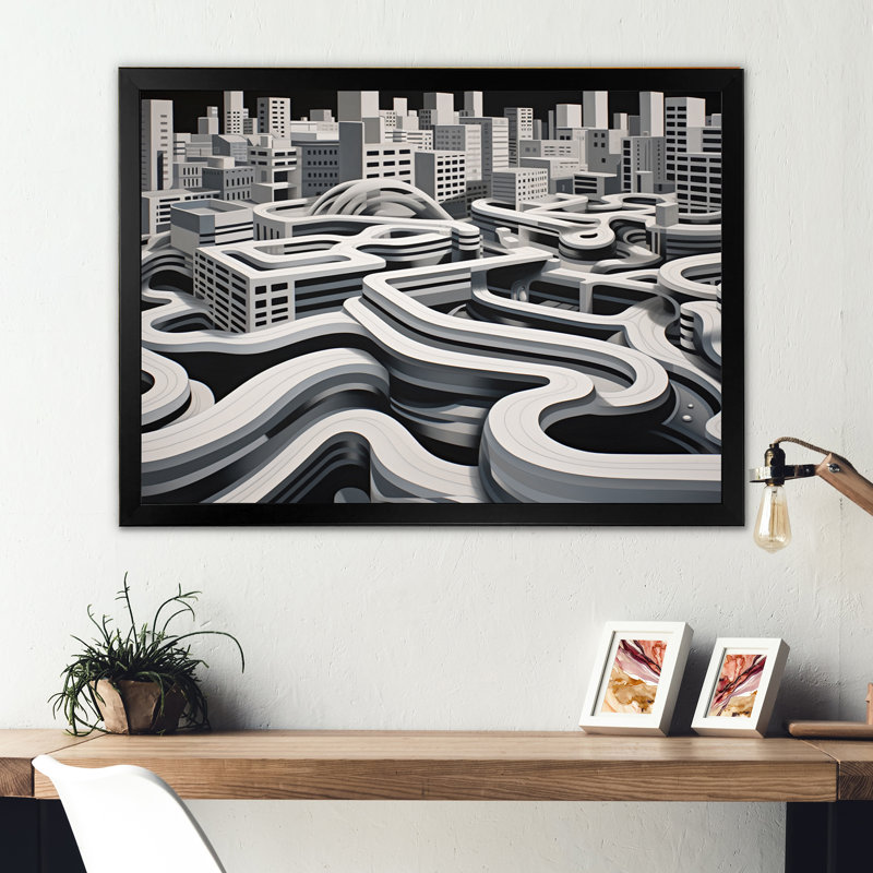 Skateboard Urban Rhythm sur toile, H 24 po x l 32 po x P 1 po, Cadre simple noir