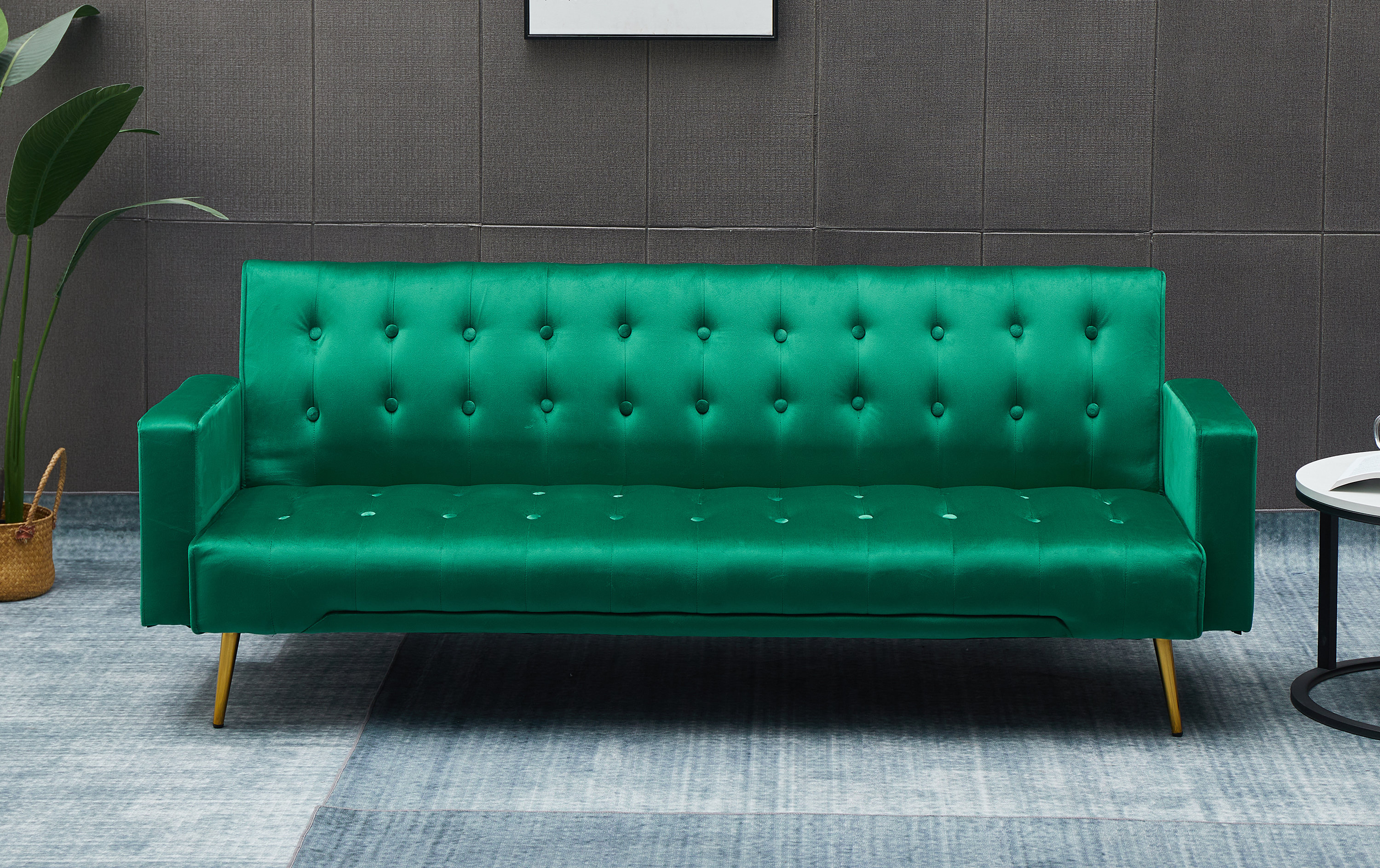 Mercer41 Stefaney 75'' Velvet Square Arm Sofa & Reviews | Wayfair