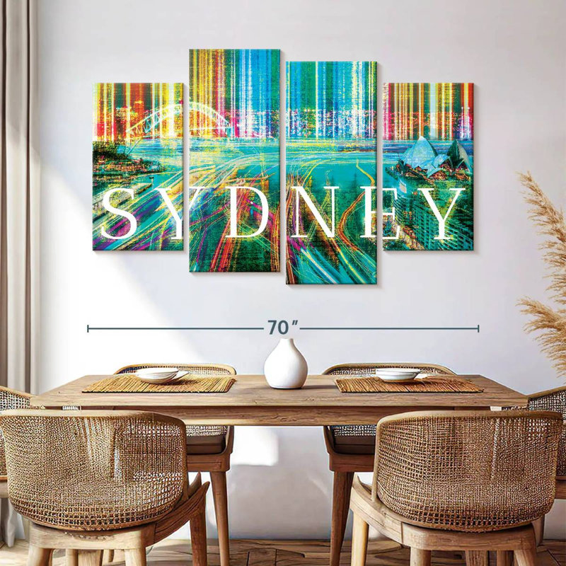 Keesha Sydney Skyline Grunge, 42" H x 68" W