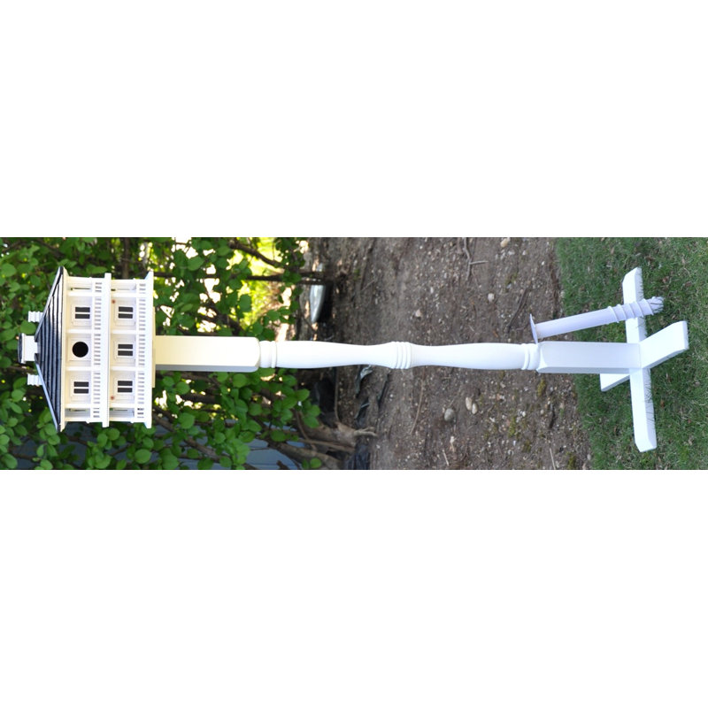 Pedestal Wood Birdhouse Pole