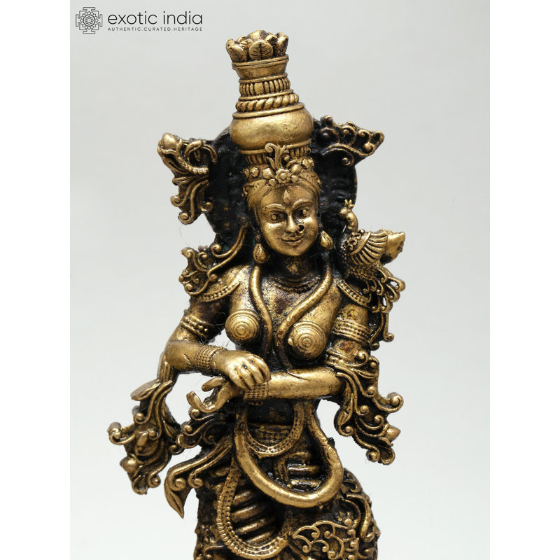 Ensemble de petites statues Panchadhatu Radha Krishna