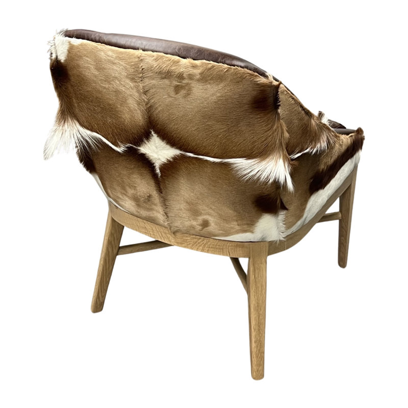 Natural Springbok Hide And Leather Chair