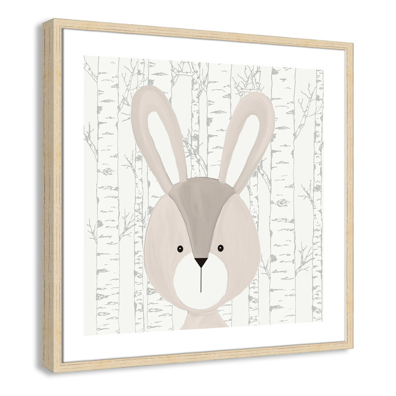 Woodland Friends 3, art encadré, H 26,5 po x l 26,5 po x P 1,18 po, Encadré de boîte beige