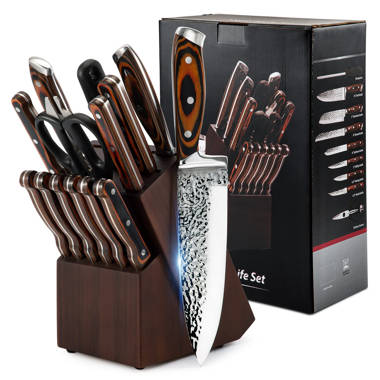 Professional 15-piece Knife Set With Block - Stainless-steel