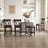 X-Back Solid Wood Fabric Upholstered Bar & Counter Stool With Footrest-1877924075