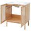 Meuble-lavabo de 30 pouces avec rangement spacieux - Bassin en céramique naturel de 30 po aux accents dorés élégants, fabrication durable