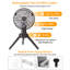 10400mAh Portable Camping Fan with LED Lantern – Oscillating, Tripod & Hanging Design