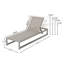 Outdoor Chaise Lounge Set Of 2 With Adjustable Aluminum Frame And PVC-coated polyester Mesh Seating In Grey