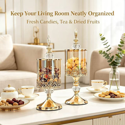 11.42 Inch and 12.99 Inch Sealed Glass Candy Jar