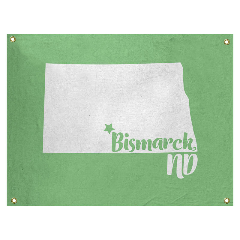 Tapisserie murale bismarck north dakota, H 50 po x l 59 po, Vert