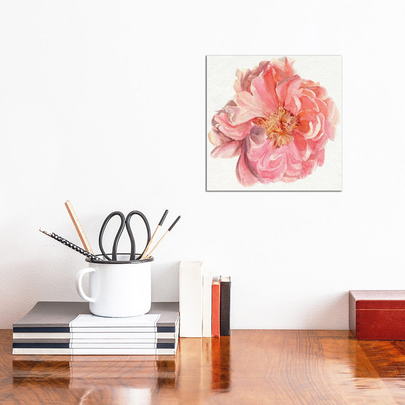 Blossomed Peony I by Jennifer Paxton Parker - Wrapped Canvas Painting, 30.48 cm H x 30.48 cm W