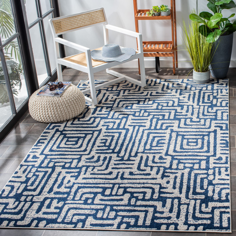 Tapis géométrique Bowles Performance, Rectangle 5 pi 3 po x 8 pi
