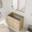 Base de meuble-lavabo simple 36 po seulement, base sans plateau en chêne dune