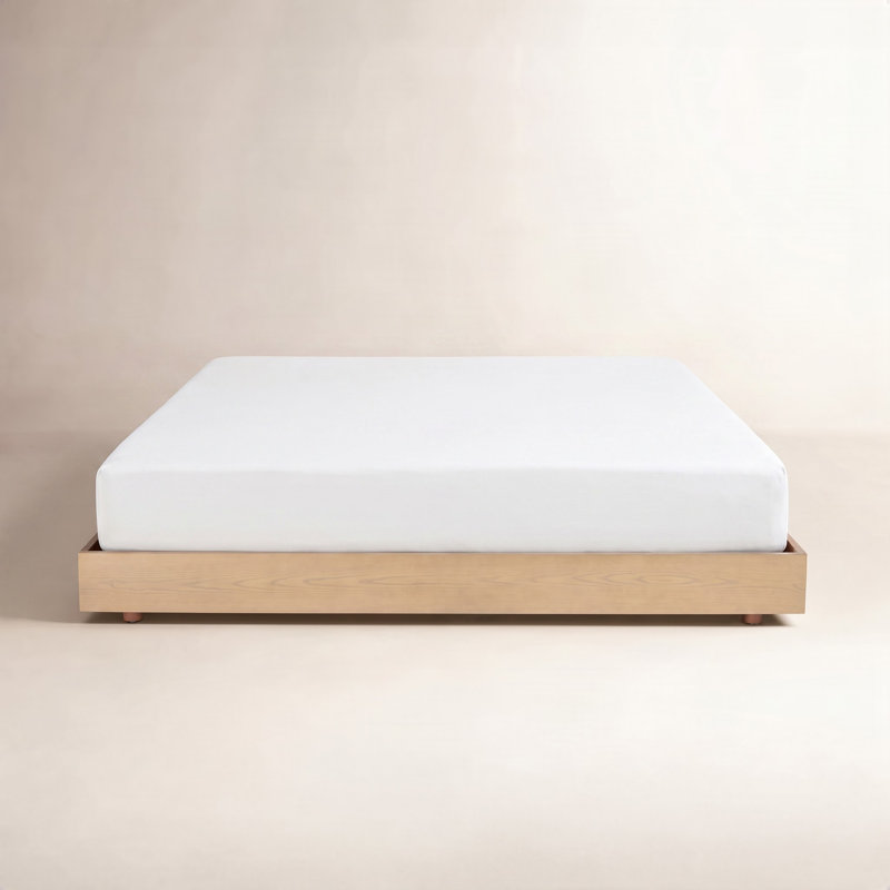 Arland Bernadina Wood Bed Frame, Natural, King