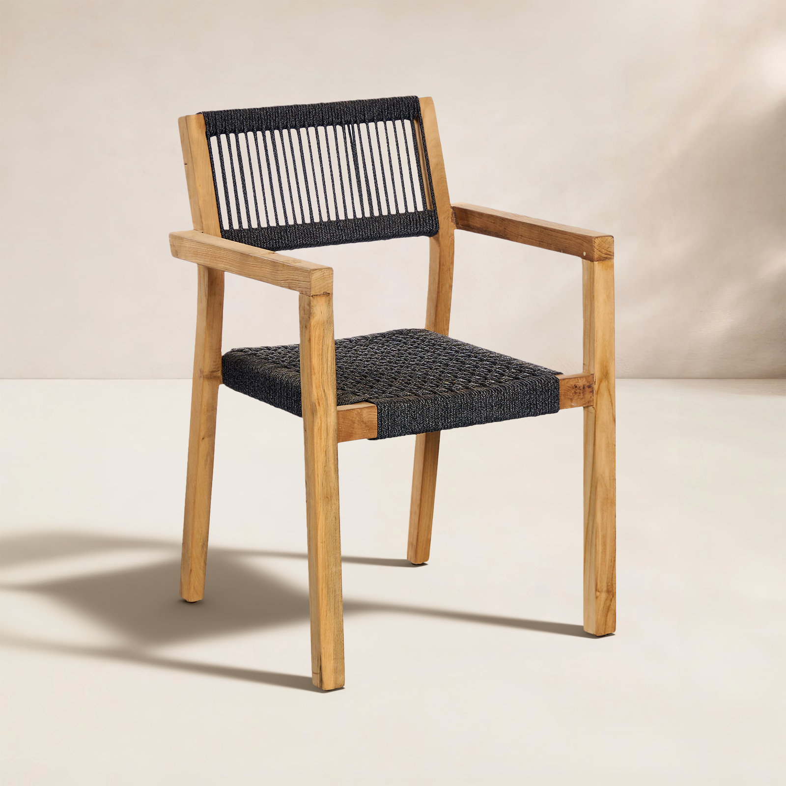 Stackable Teak Patio Armchair
