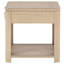 Table de bout en bois avec tiroir et tablette en orme clair Marcelo-1676455892