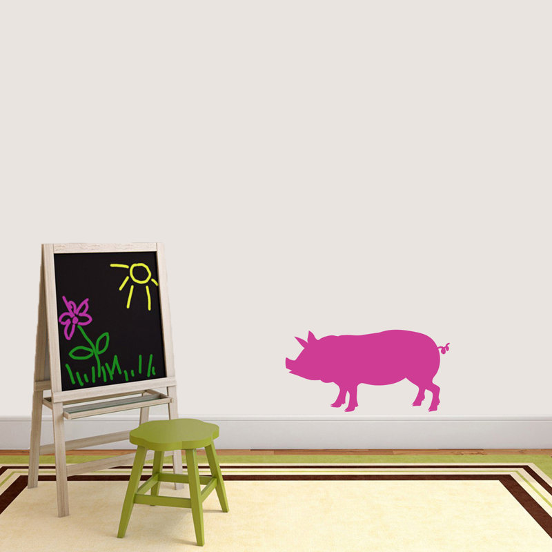 Adhésif décoratif cochon, Rose vif