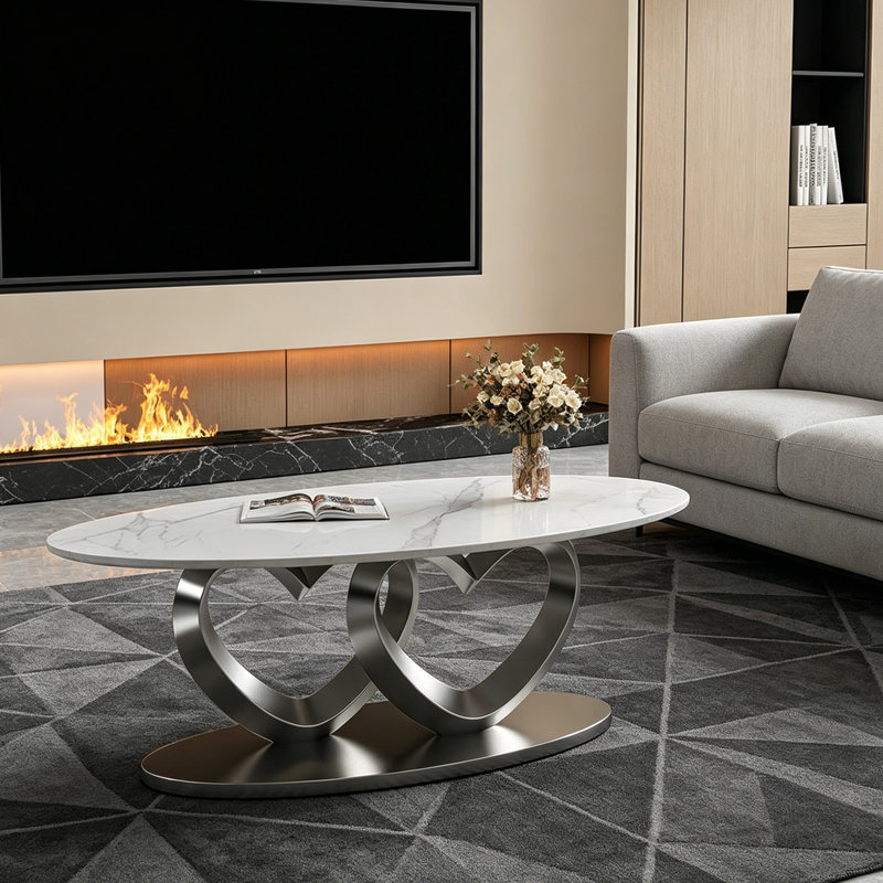 Table basse de salon Modern, 16.53" H x 51.18" W x 27.55" D