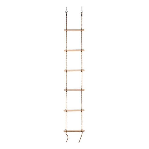 Swingan 6 Steps Gymnastic Climbing Rope Ladder, Brown