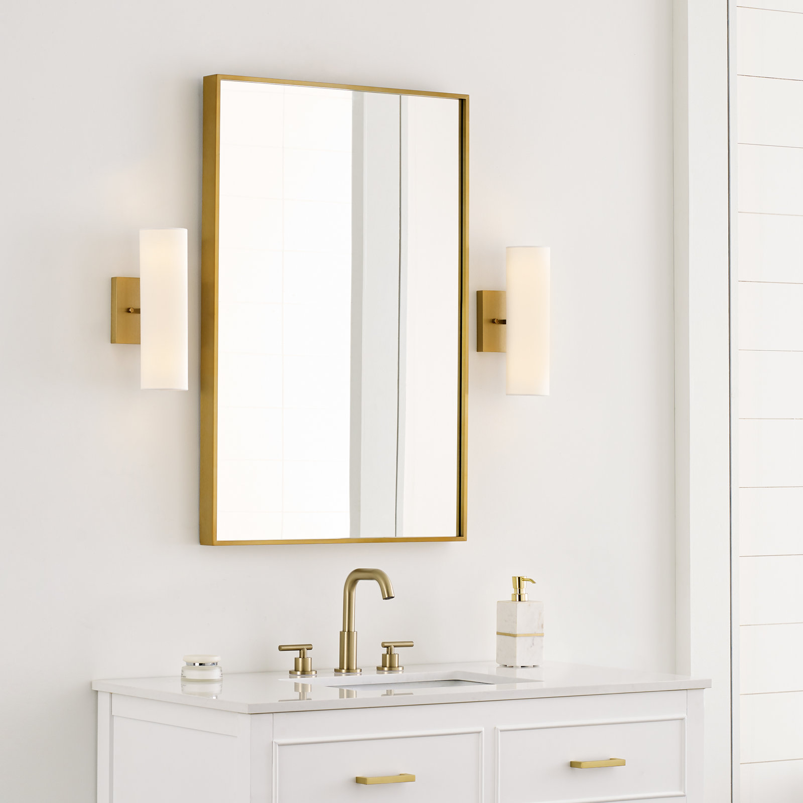 Capalino 2-Light Bath Sconce, Satin Brass