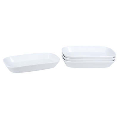 Bia Cordon Bleu Lido Porcelain 9.25" Rectangular Platters In White