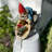 Argan cast resin gnome gutter downspout cover outdoor garden statue, hand-painted multicolored — 9.25 x 5.25 x 9 inches