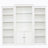 78.75" Tall 3-Piece Retro Bookcase Set With Adjustable LED Lighting And Tempered Glass Shelves For Flexible Display And Storage.-1384765530
