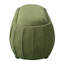 Repose-pieds ovale rembourré avec tissu bouclé, vert olive