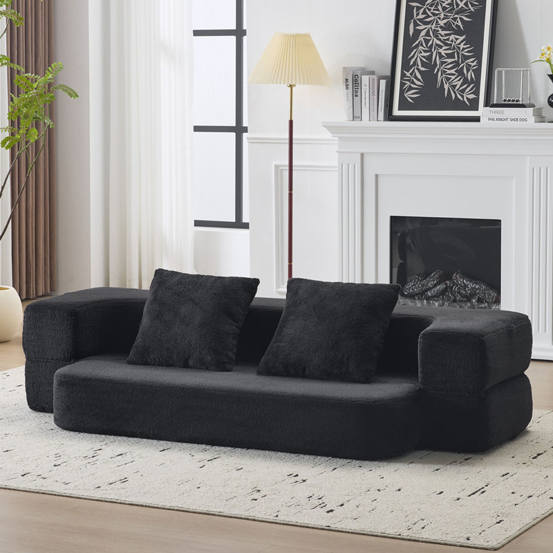 Canapé-lit convertible High Elastic, Tissu noir
