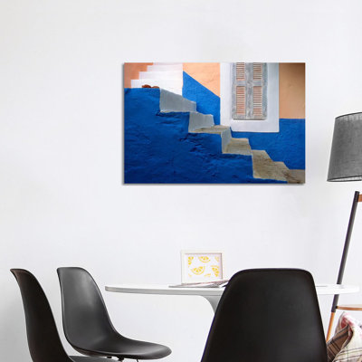 Simi Stair Study, Simi, Greece 1 Piece Wrapped Canvas Wall Art