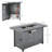 Abrienne Round Iron Natural Gas Smokeless Fire Pit Table
