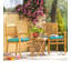 Petite table de patio pliante en teck