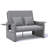 68" Wicker Outdoor Daybed Adjustable Loveseat With Storage Ottomans And Cushions-1798076729