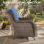 Canapé de patio, causeuse d'extérieur en osier avec coussin épais de luxe, ensemble de meubles de patio toutes saisons-101831494-101831495