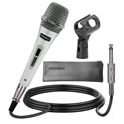 5 Core Mic Karaoke Dynamic Handheld XLR Microphone Professional Vocal Recording Live Stage Singing -  ND 909 CHROME