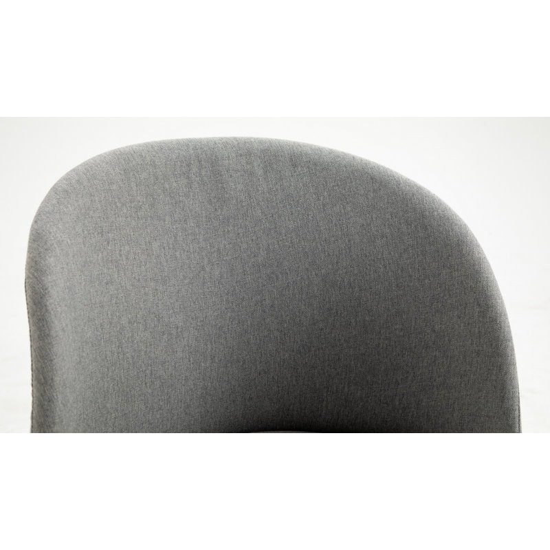 Langdon 41cm H Linen Upholstered Side Chair, Dark Grey