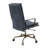 Tinzud Gray Leather Office Chair