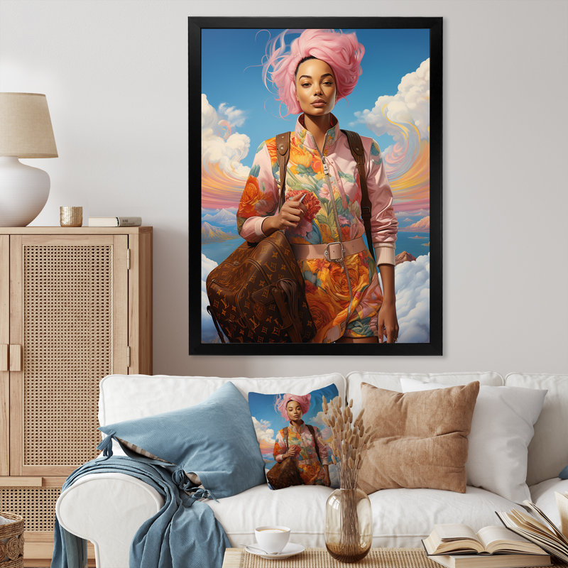 Lv Fashion Wanderlust II sur impression sur toile, H 32 po x l 24 po x P 1 po, Cadre photo noir