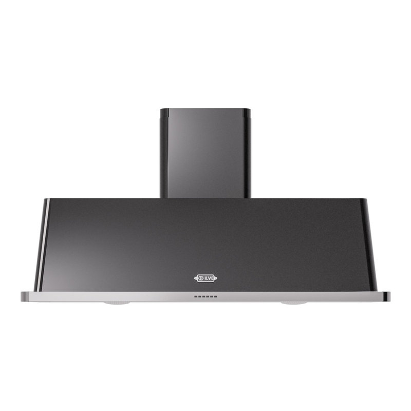 60" Majestic II 850 CFM Ducted Wall Mount Range Hood, Gloss Black