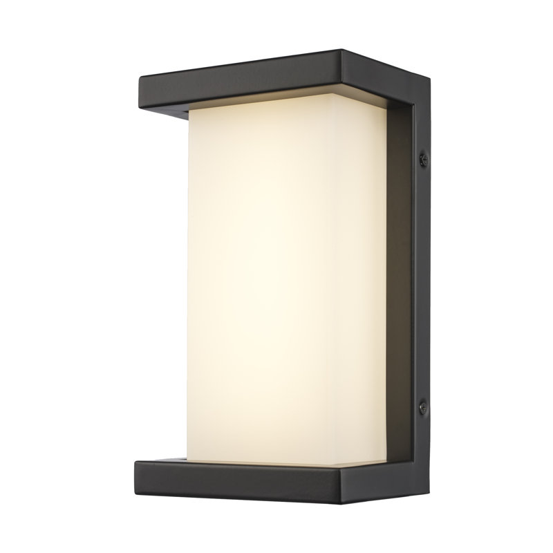 Applique murale d'extérieur Led Fairbank, H 10 po x l 6 po x P 4 po, Noir