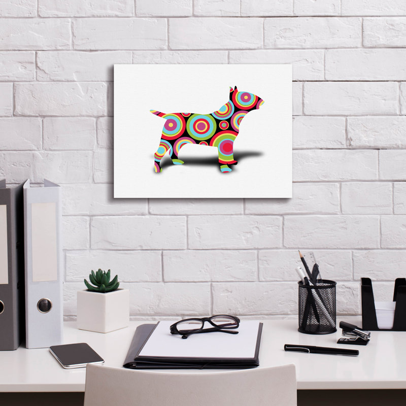 «Bull Terrier Pop» par Mark Ashkenazi, H 12 po x l 16 po x P 0,75 po