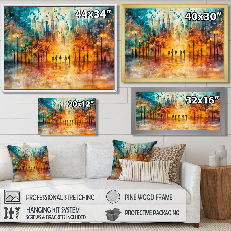 «Modern Evolve New York City Cityscape III», art mural moderne transitionnel abstrait, H 34 po x l 44 po, Toile tendue