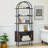 Arched Etagere Bookcase with Cabinet-1031364187