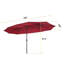Parasol de marché rectangulaire 15 pi x 9 pi Tasia-499612973